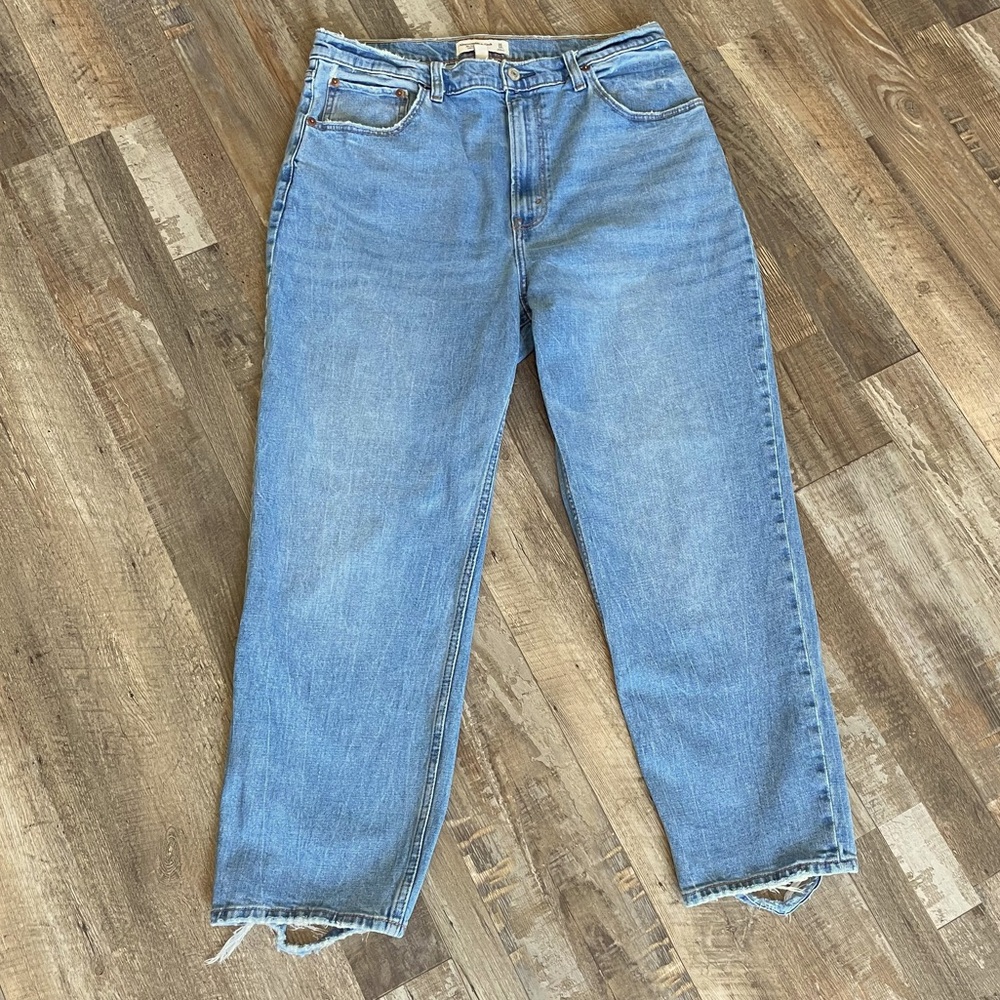Abercrombie & Fitch The Ankle Straight Ultra High Rise Curve Love 90’s Jeans, 32 - Picture 3 of 10